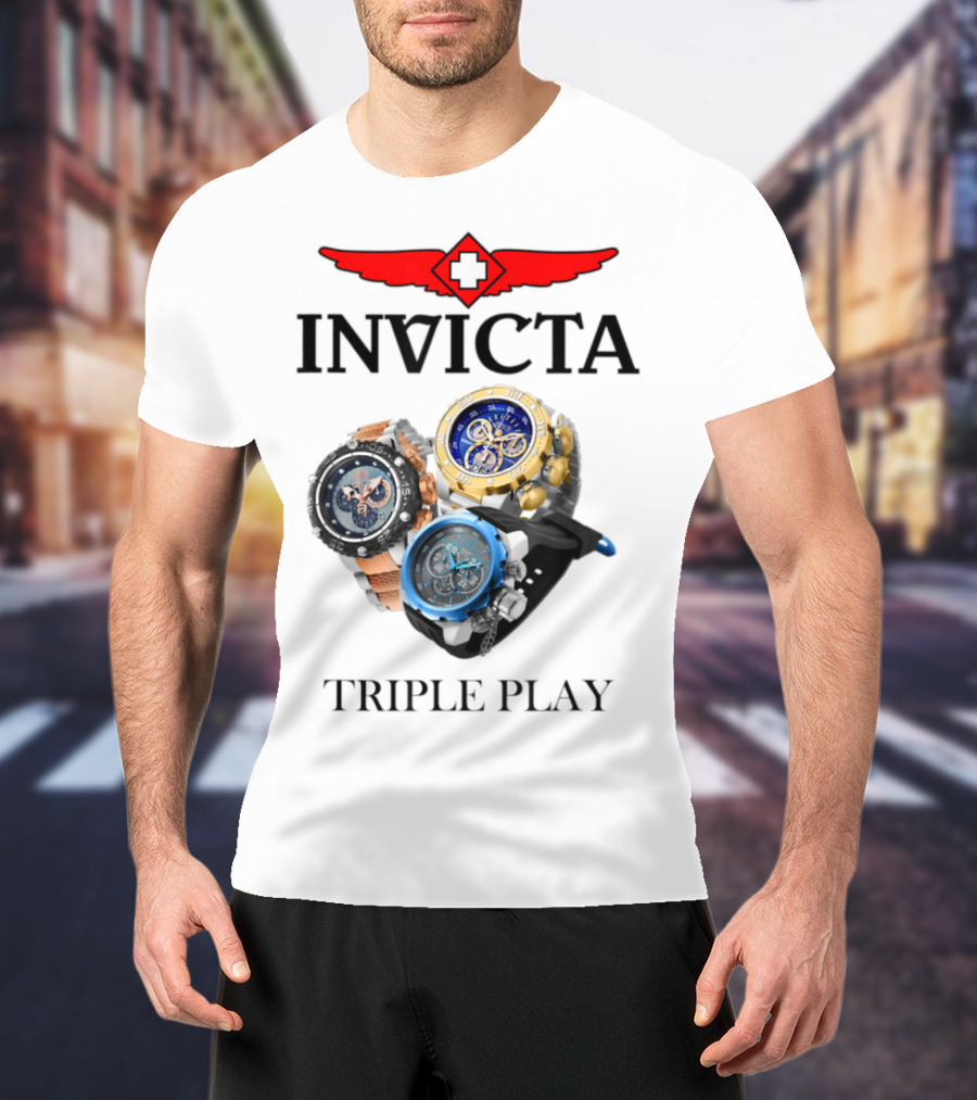 Invicta Triple Play Swiss-Inspired Luxurious Watch Collection T-Shirt