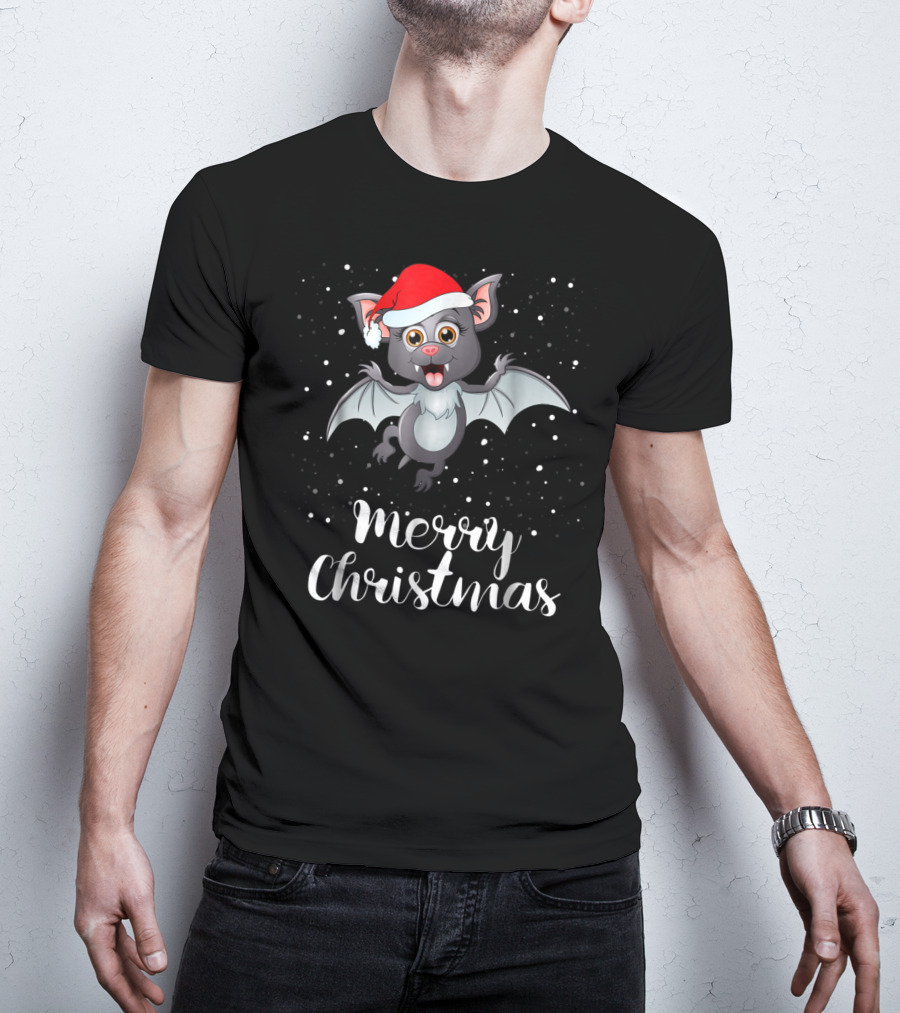 Merry Christmas Bat Funny Matching Family Group T-Shirt