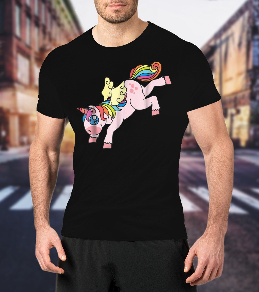 Flying Unicorn Cute And Colorful Rainbow Wings Edition11 T-Shirt