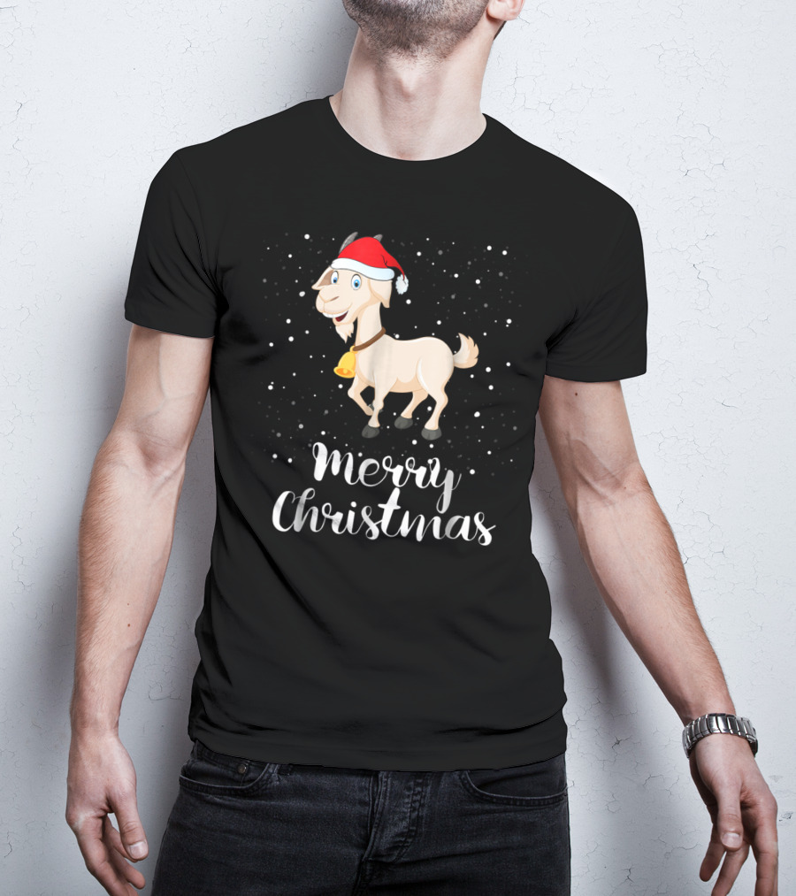 Merry Christmas Goat Funny Matching Family Holiday Group T-Shirt