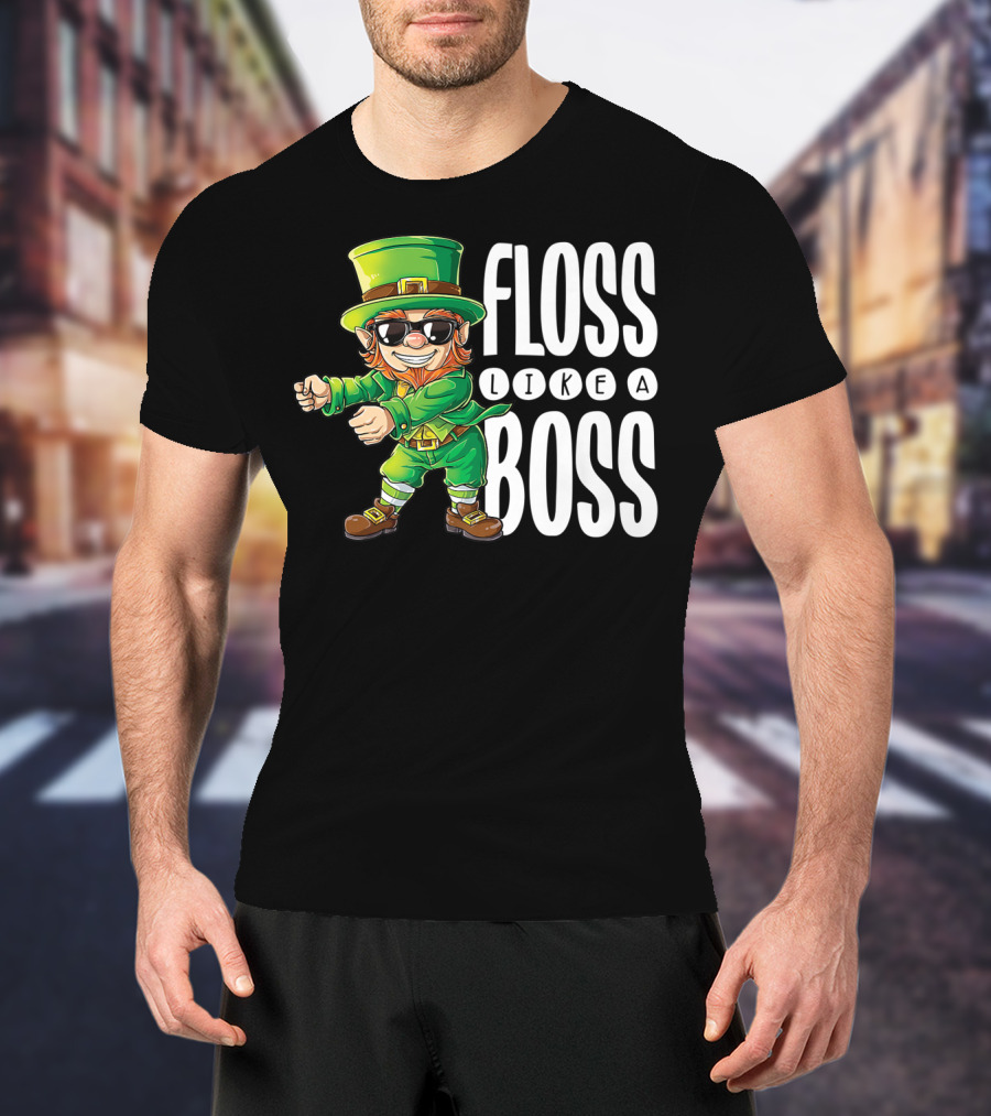 Floss Like A Boss Leprechaun St Patricks Day Boys2 T-Shirt