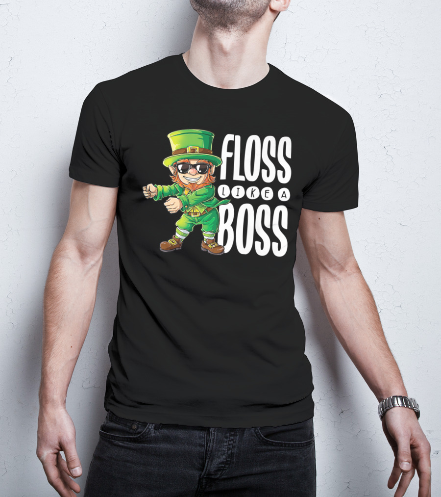 Floss Like A Boss Leprechaun St Patricks Day Boys2 T-Shirt