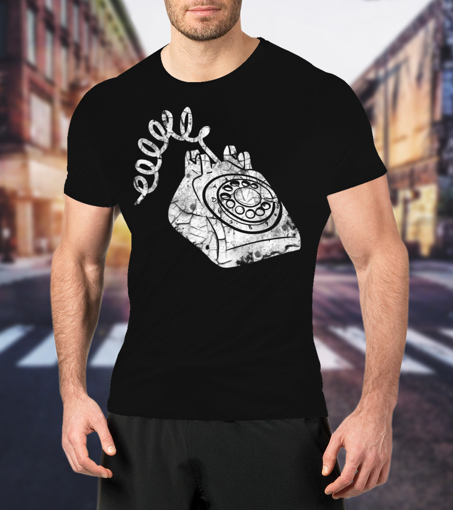 Vintage Phone Valentines Day Girls Boys Retro Rotary Telephone T-Shirt