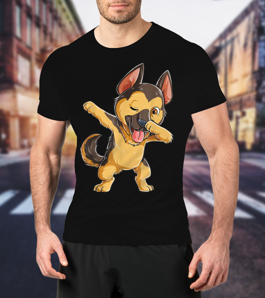 Dabbing German Shepherd Puppy Dance Boys Lover16 T-Shirt