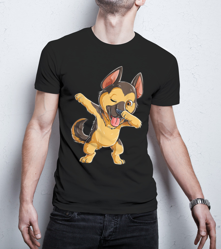 Dabbing German Shepherd Puppy Dance Boys Lover16 T-Shirt