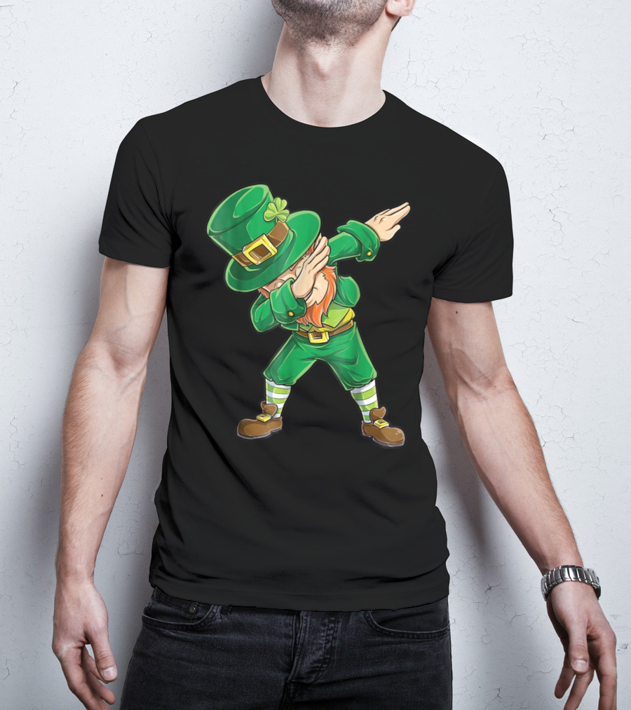 Dabbing Leprechaun St Patricks Day Boys Dab20 Dance Pose T-Shirt