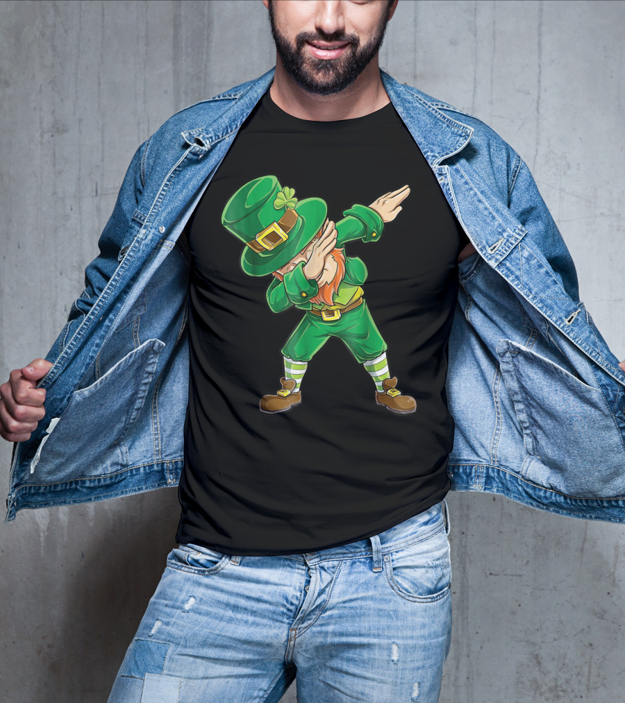 Dabbing Leprechaun St Patricks Day Boys Dab20 Dance Pose T-Shirt