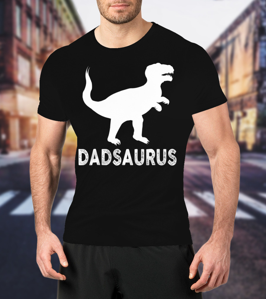 Dadsaurus Dad Dinosaur Men Daddy65 T-Rex T-Shirt