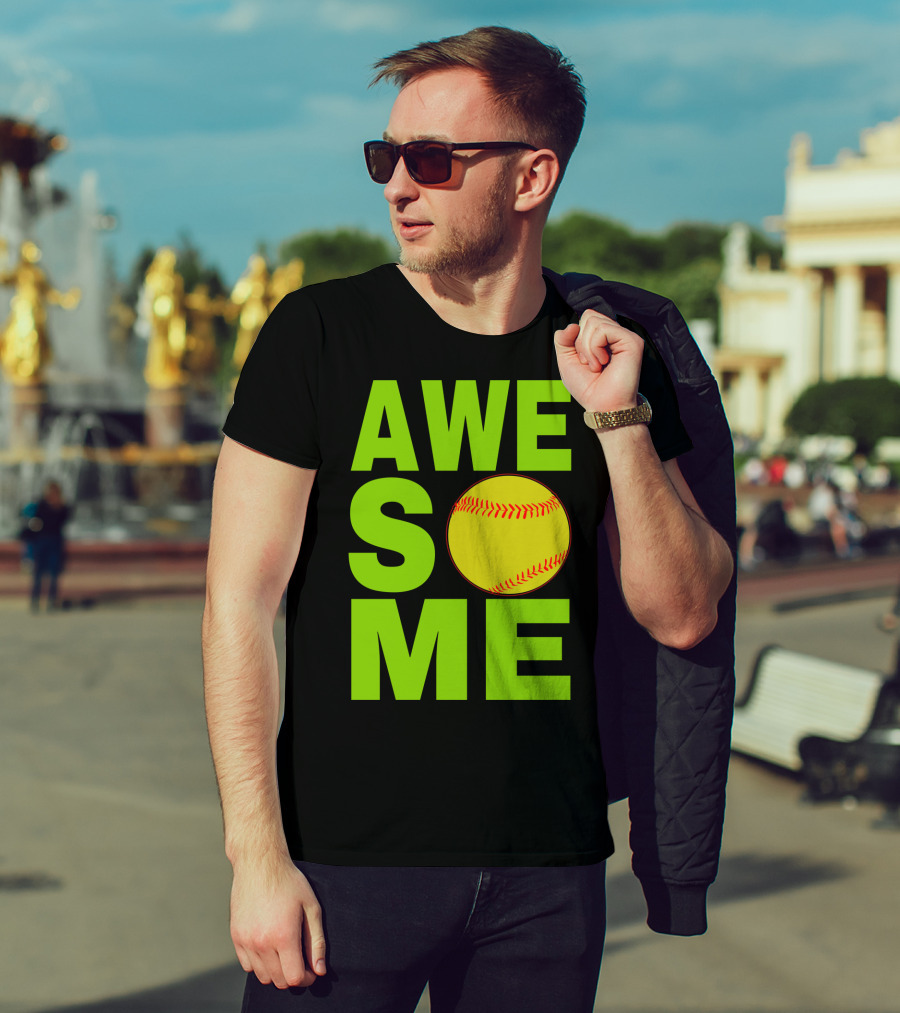 AWESOME Funny Softball Cute Love Player Tee60 T-Shirt