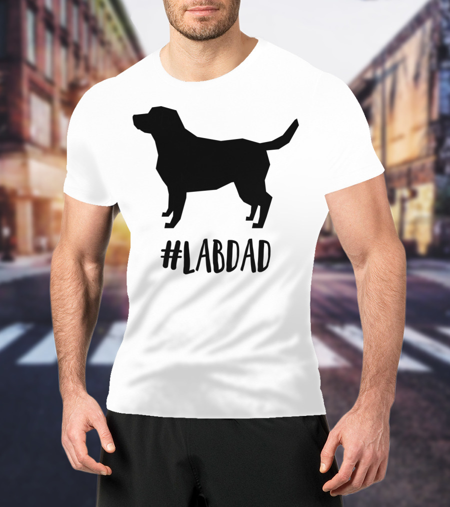 LABDAD Yellow Black Labrador Retriever Dog T-Shirt