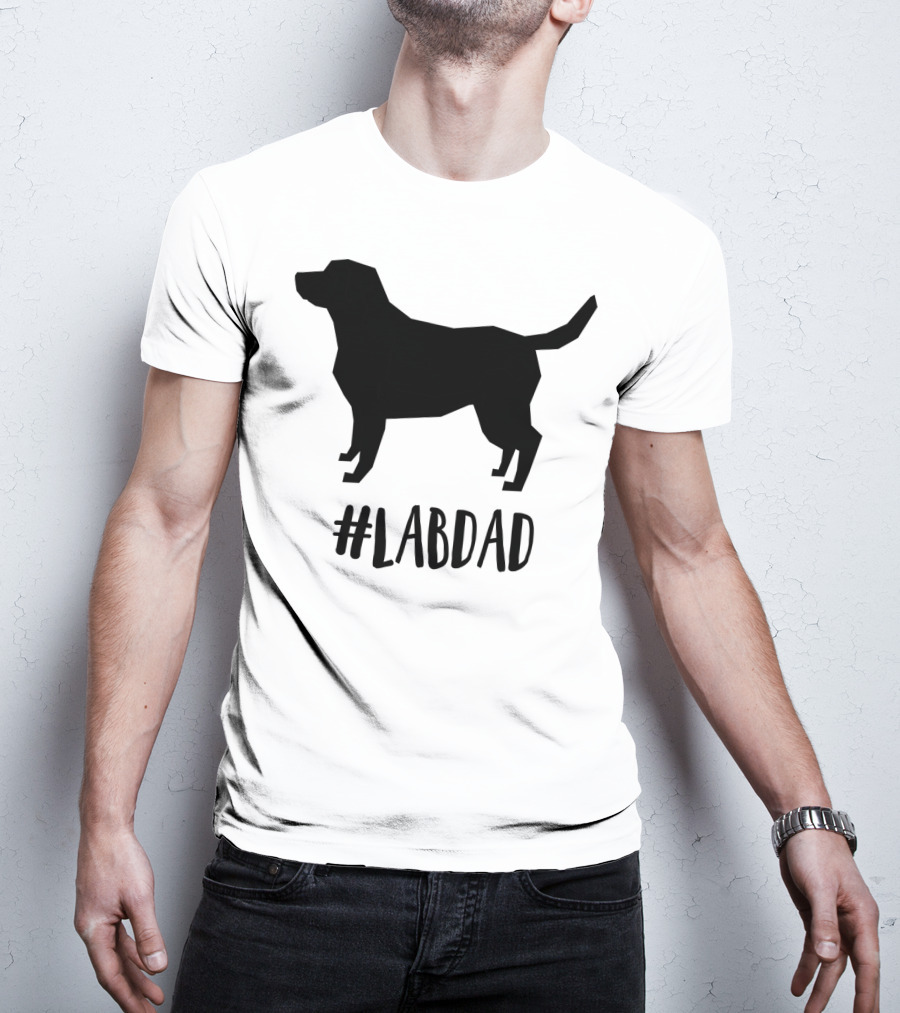 LABDAD Yellow Black Labrador Retriever Dog T-Shirt