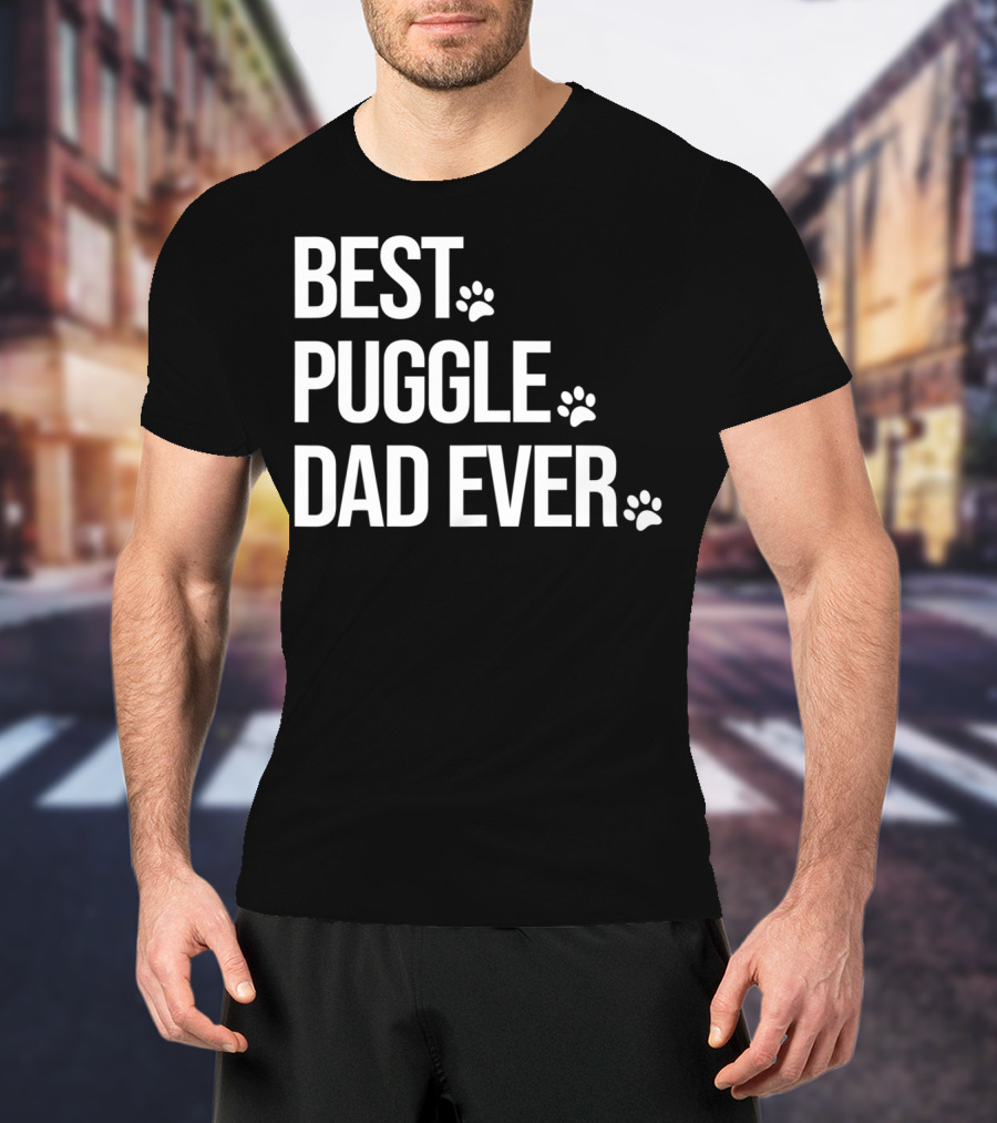 Best Puggle Dad Ever Paws T-Shirt