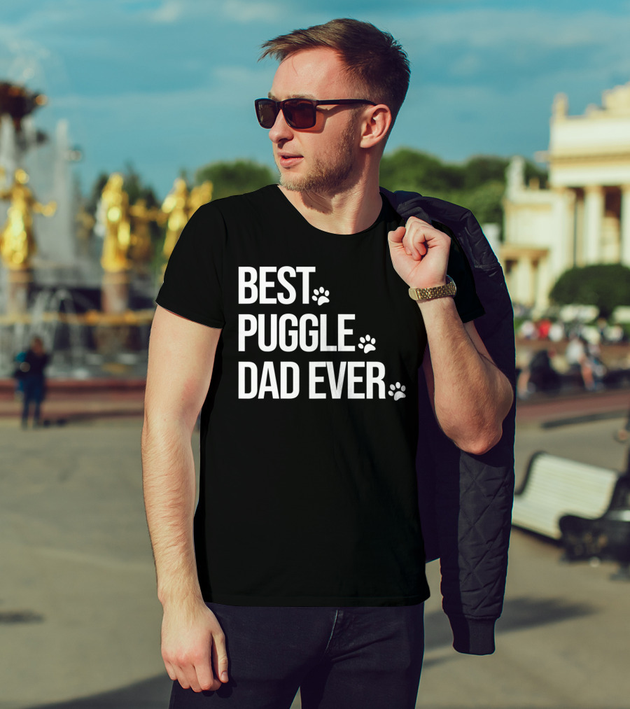 Best Puggle Dad Ever Paws T-Shirt