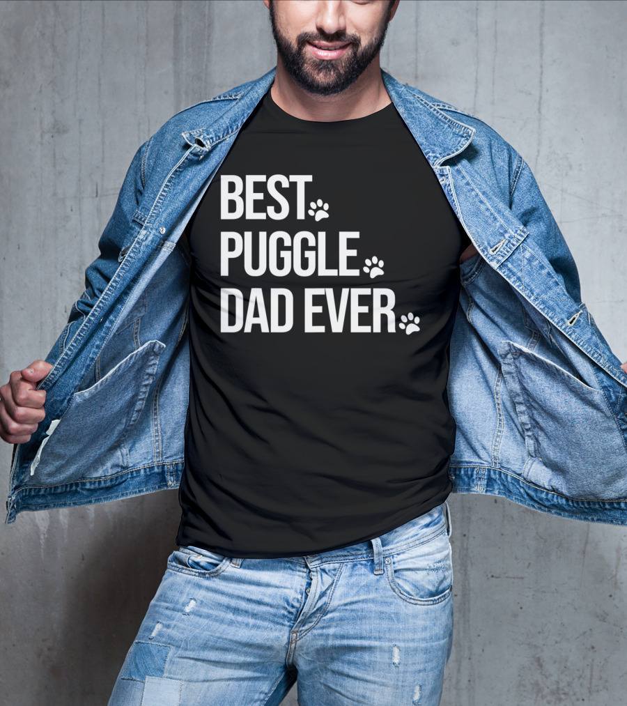 Best Puggle Dad Ever Paws T-Shirt