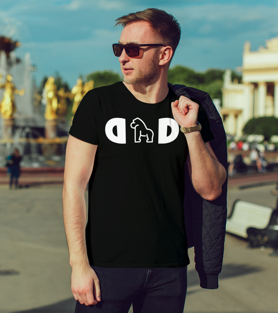 Mens Gorilla Dad Funny Husband T-Shirt