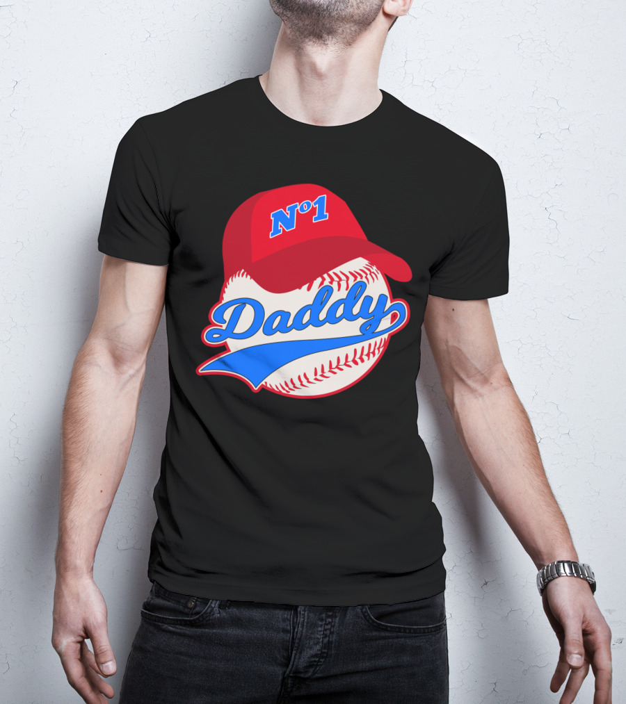 No 1 Daddy Baseball Cap T-Shirt