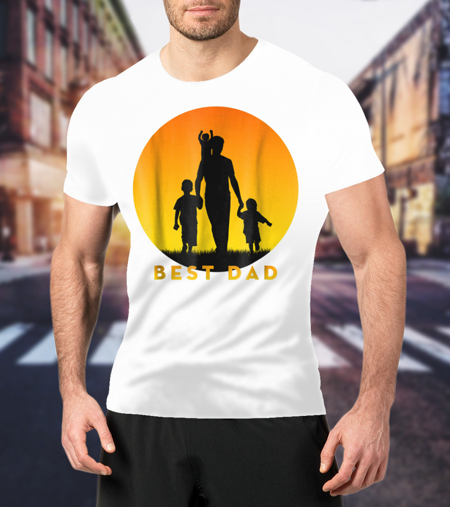 BEST BEST DAD Of 3 Kids Cool T-Shirt