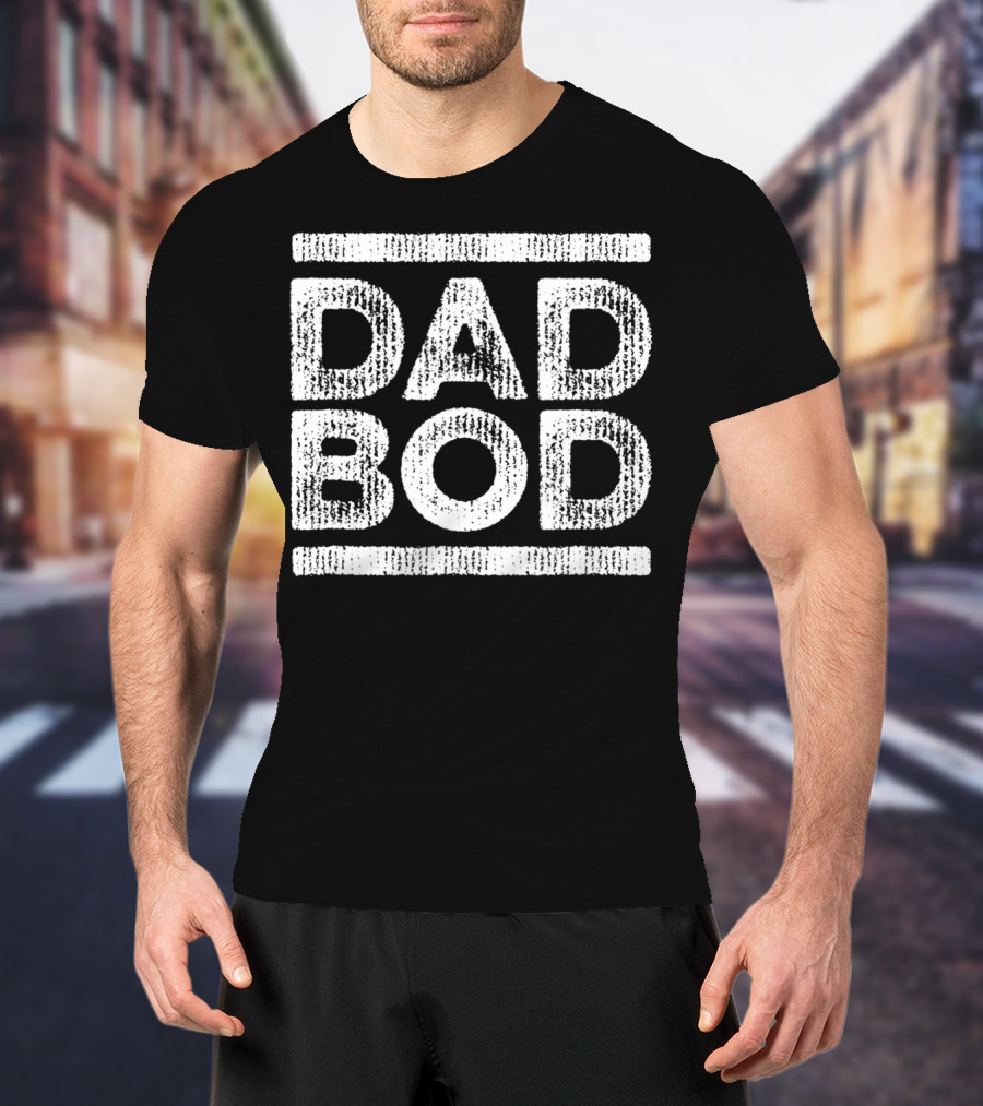 Dad Bod Faded Stripe Vintage 80s Gold31 T-Shirt