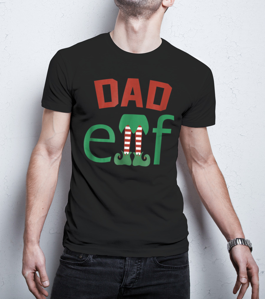 Dad Elf Christmas Family Matching Holiday T-Shirt
