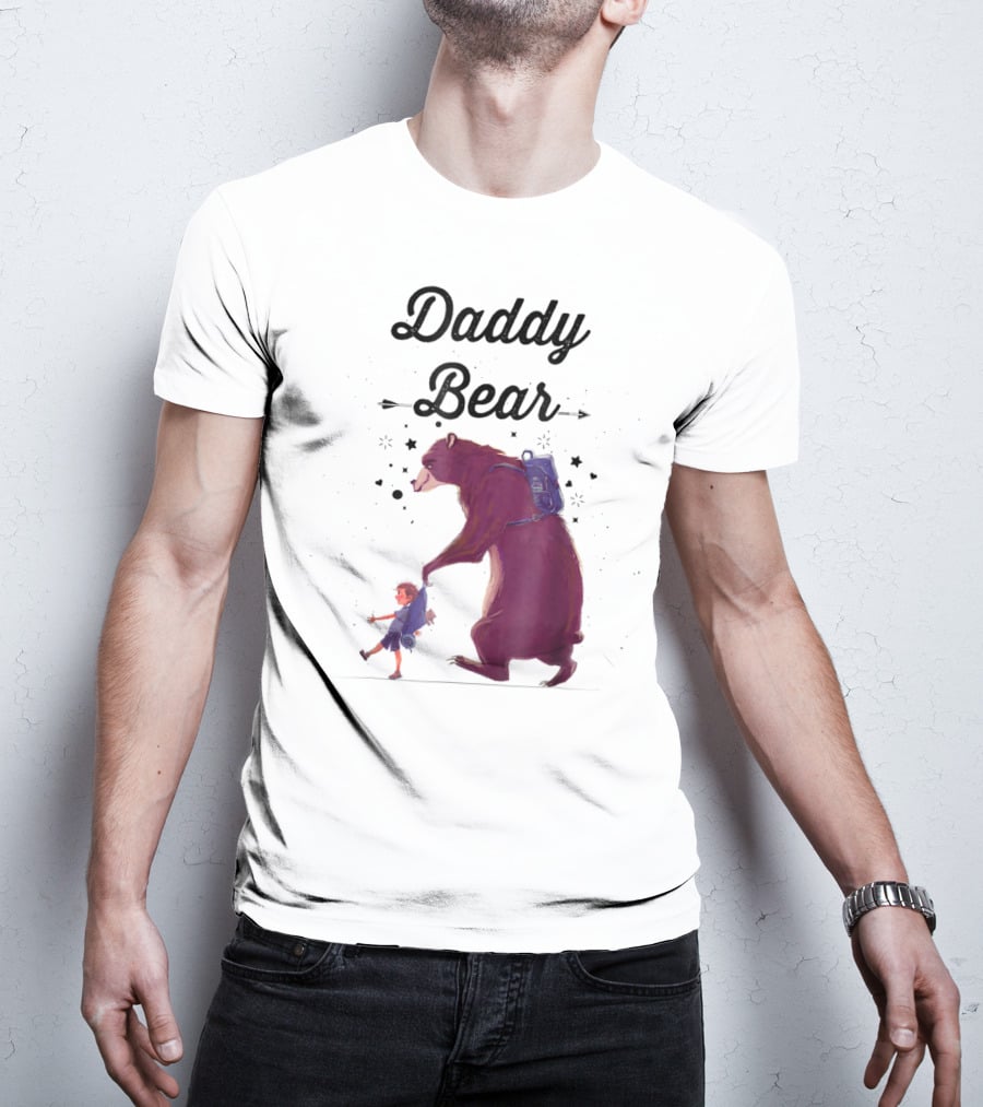 Daddy Bear Camping Papa Mens Dad Father T-Shirt