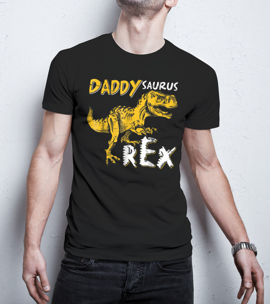 Daddysaurus Rex Dinosaur Daddy Saurus T-Rex T-Shirt