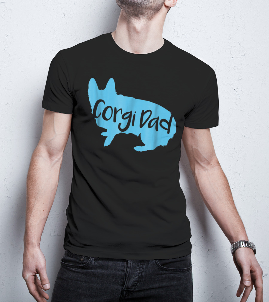 Cute Corgi Dad CorgiLover Welsh Pembroke Dog T-Shirt