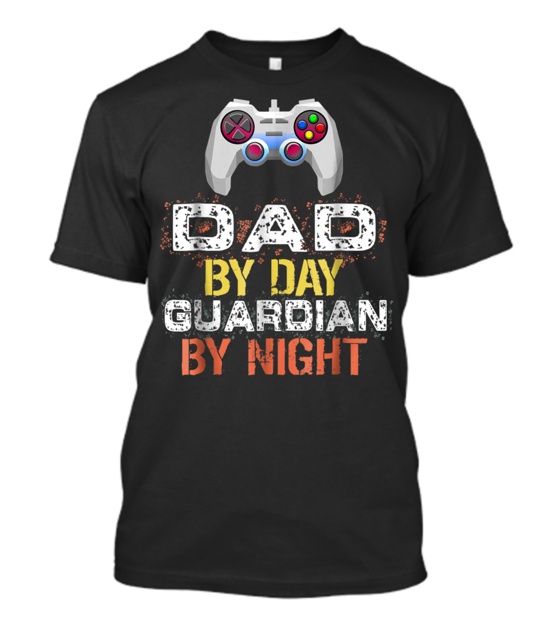 Dad By Day Guardian By Night Video Game Controller T-Shirt