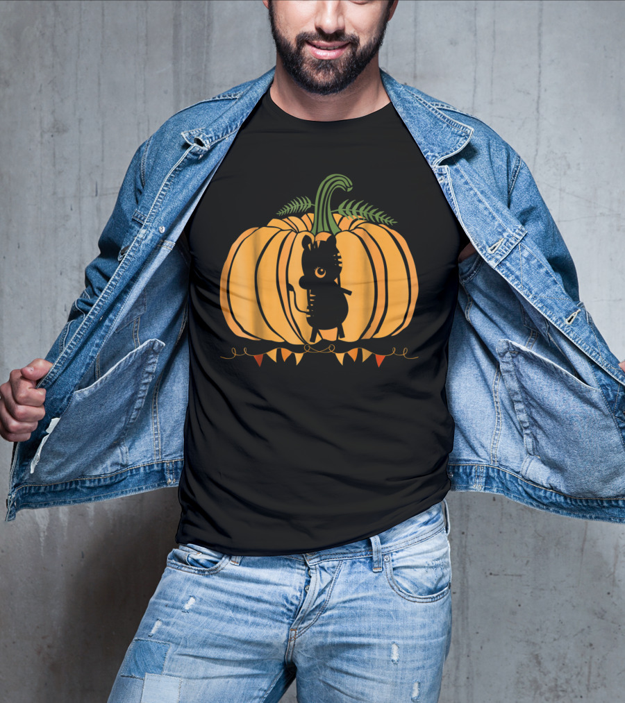Animal Halloween Pumpkin Silhouette Dad Mom78 T-Shirt