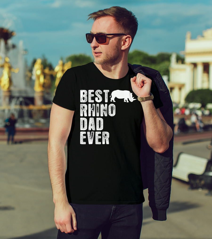 Best Rhino Dad Ever Rhinoceros T-Shirt
