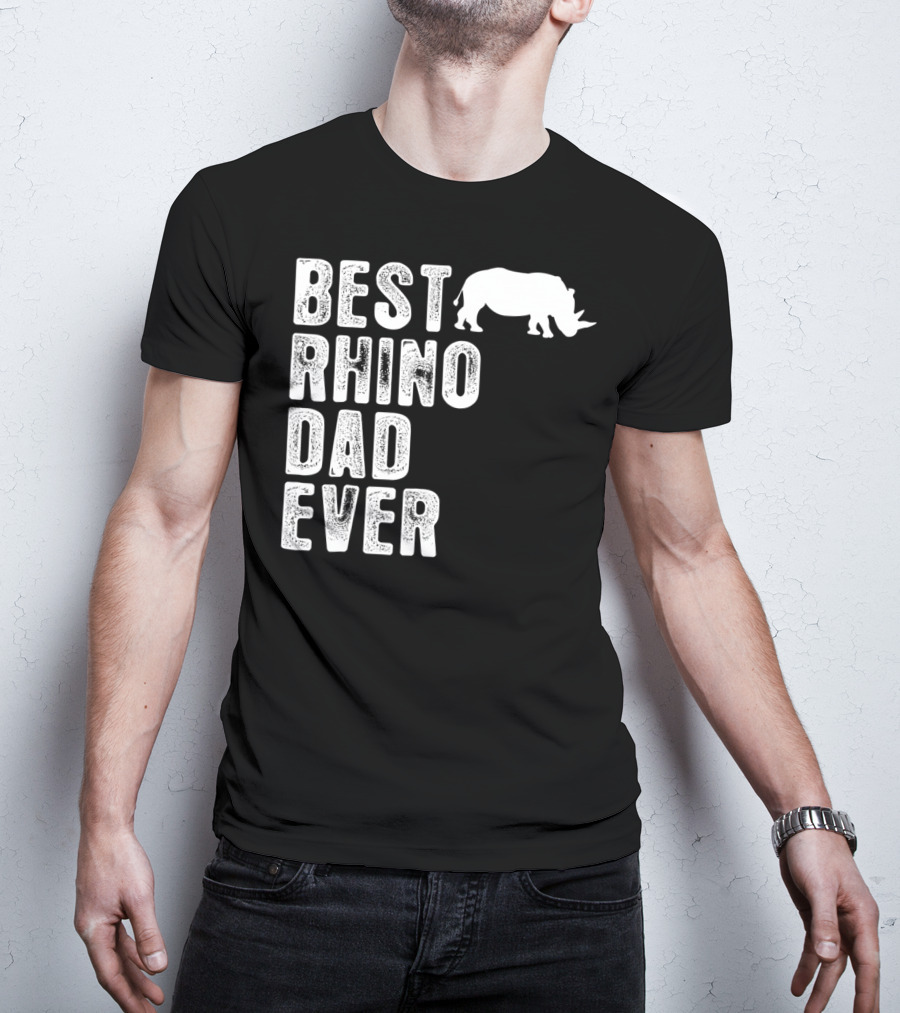Best Rhino Dad Ever Rhinoceros T-Shirt