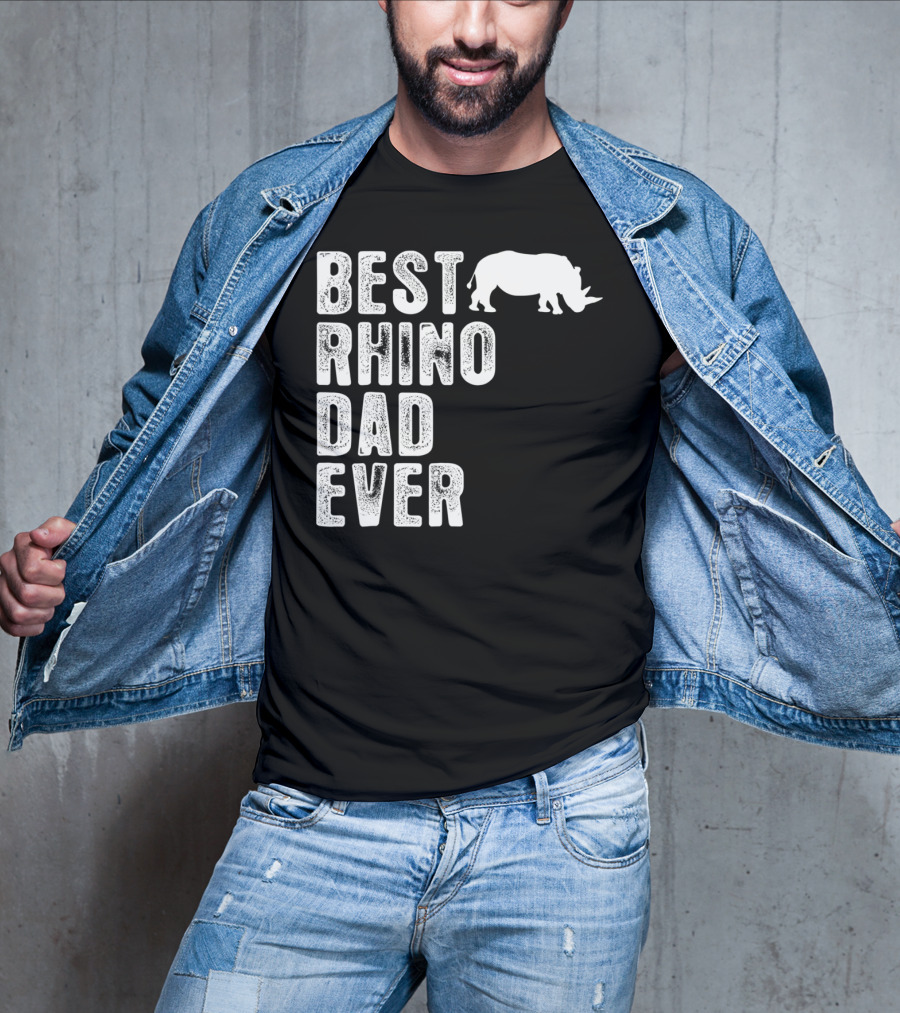 Best Rhino Dad Ever Rhinoceros T-Shirt