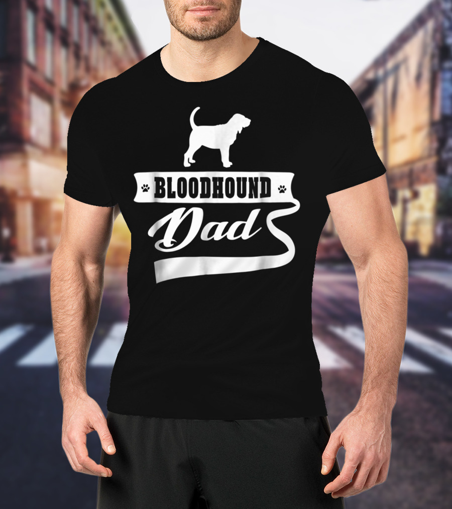 Bloodhound Dad Mens Dog Animal T-Shirt