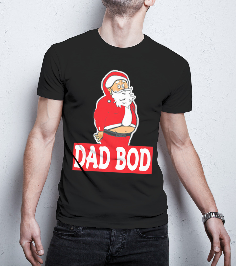 Dad Bod Funny Christmas Santa Belly UglyParty45 T-Shirt