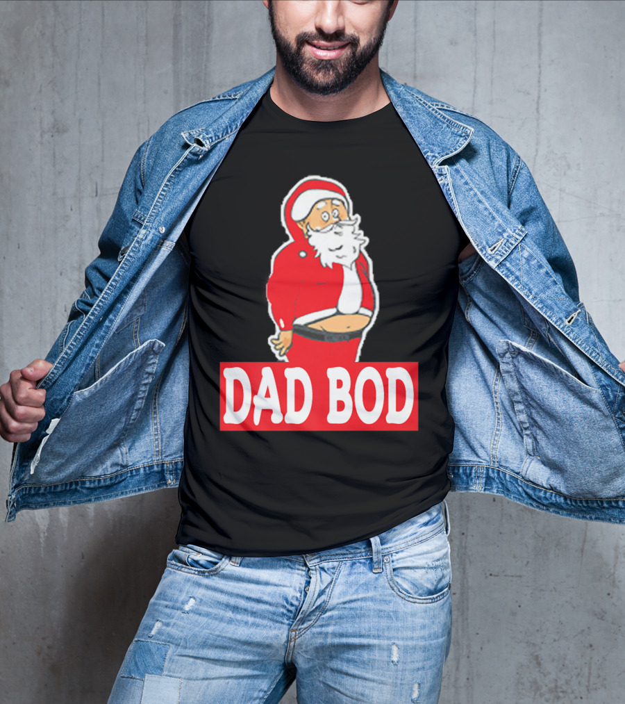 Dad Bod Funny Christmas Santa Belly UglyParty45 T-Shirt