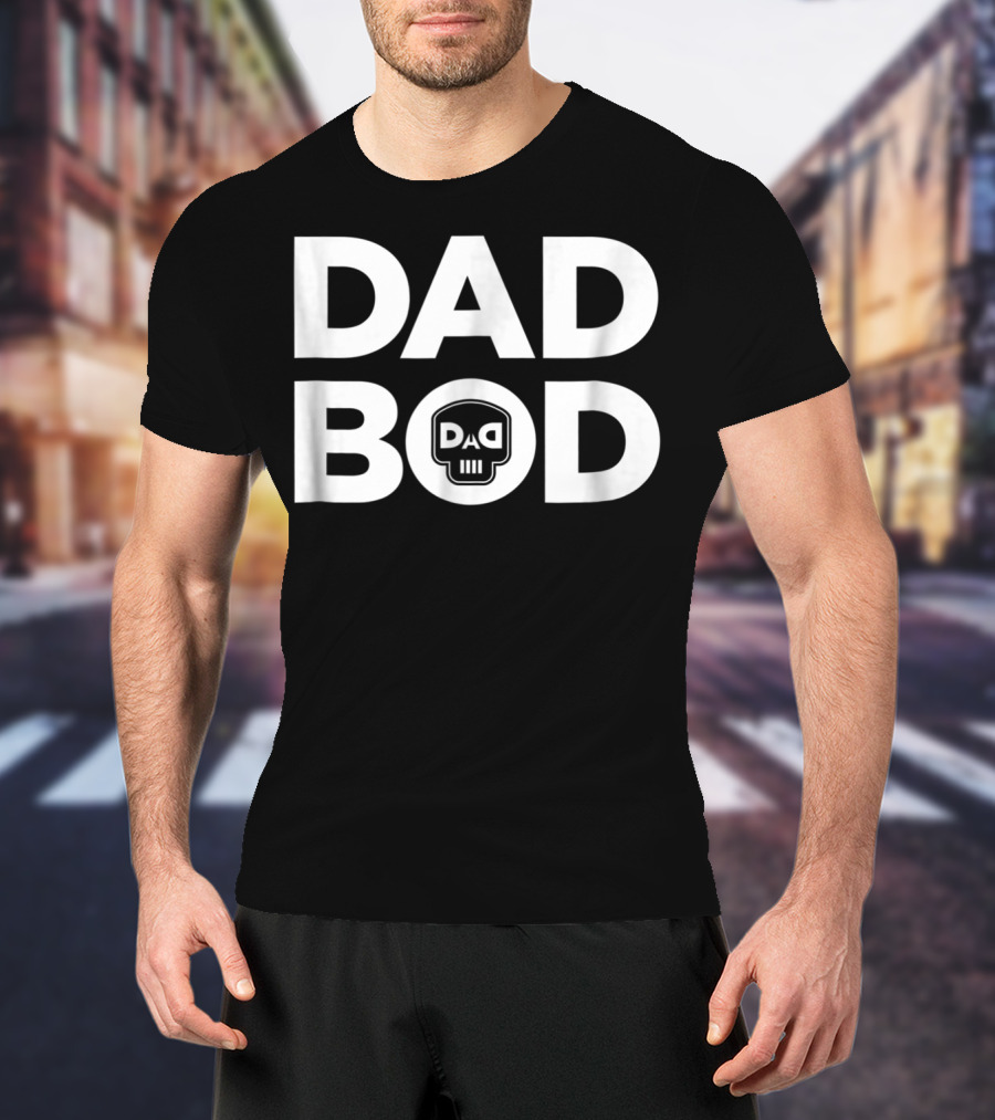 DAD BOD Skull Logo White Rap Merch47 T-Shirt