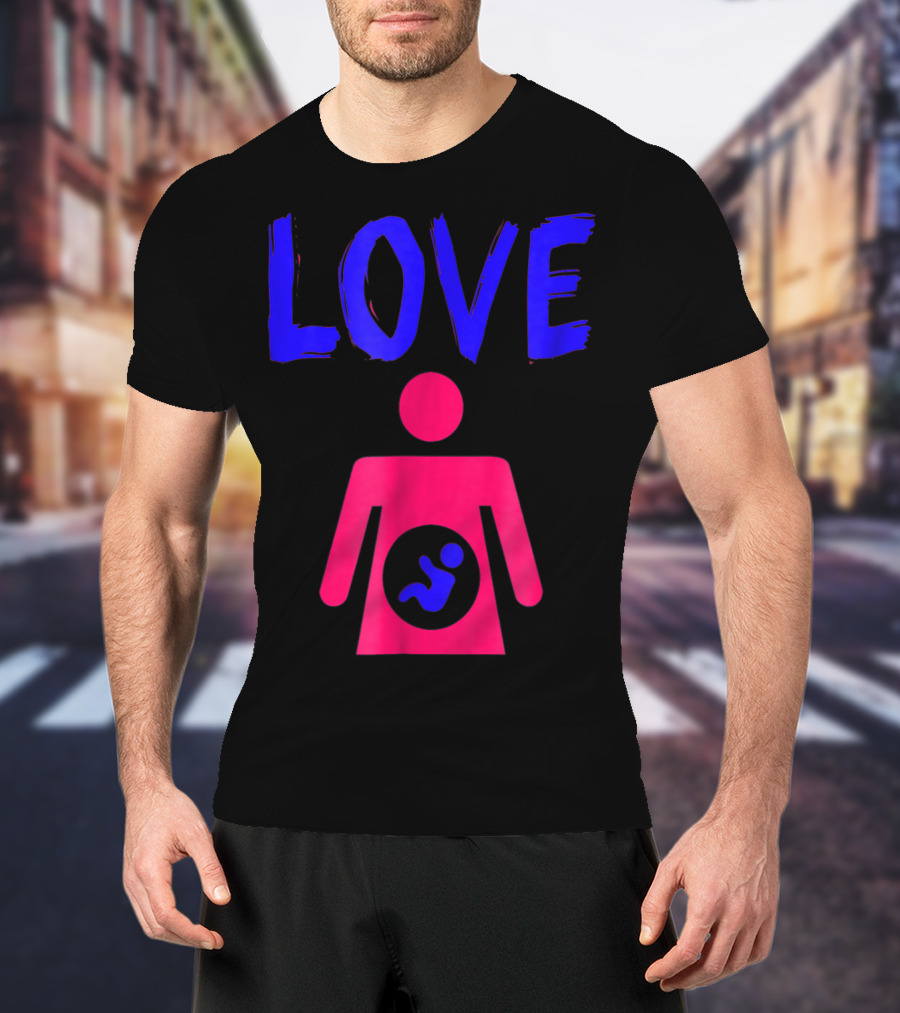 LOVE DAD MOM SON PREGNANCY T-Shirt