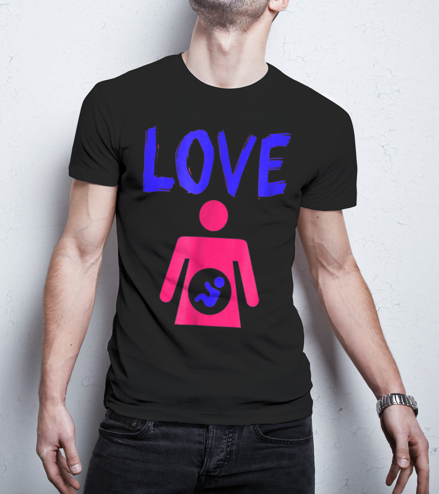 LOVE DAD MOM SON PREGNANCY T-Shirt