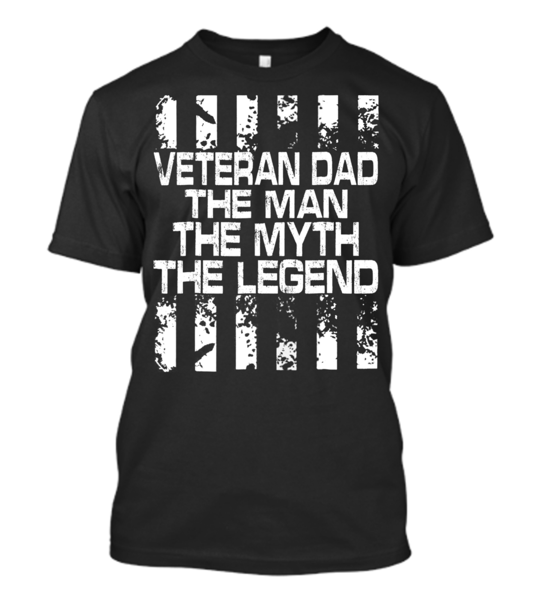Veteran Dad The Man The Myth The Legend American Flag T-Shirt