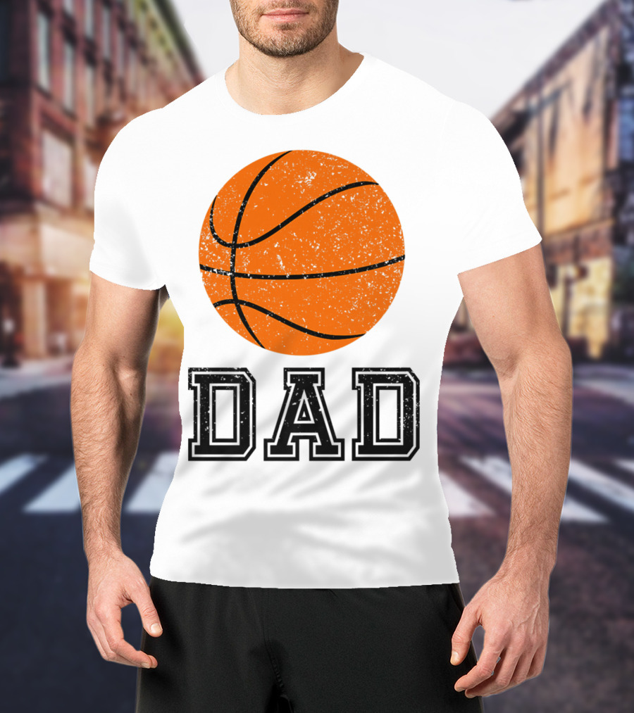 Basketball Dad Vintage Ball T-Shirt