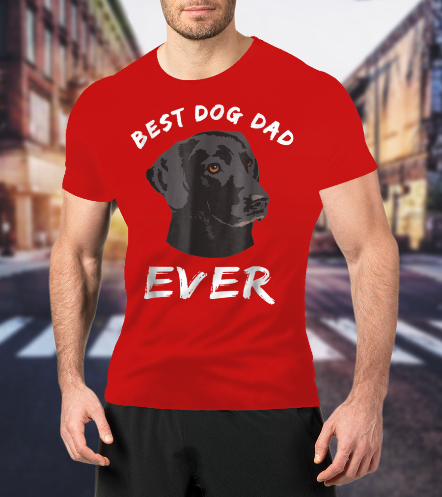 Best Dog Dad Ever Black Lab Retriever T-Shirt