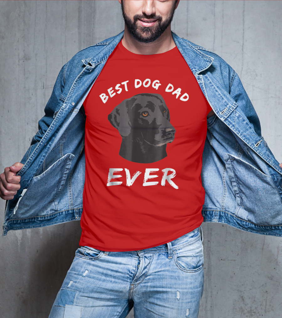 Best Dog Dad Ever Black Lab Retriever T-Shirt