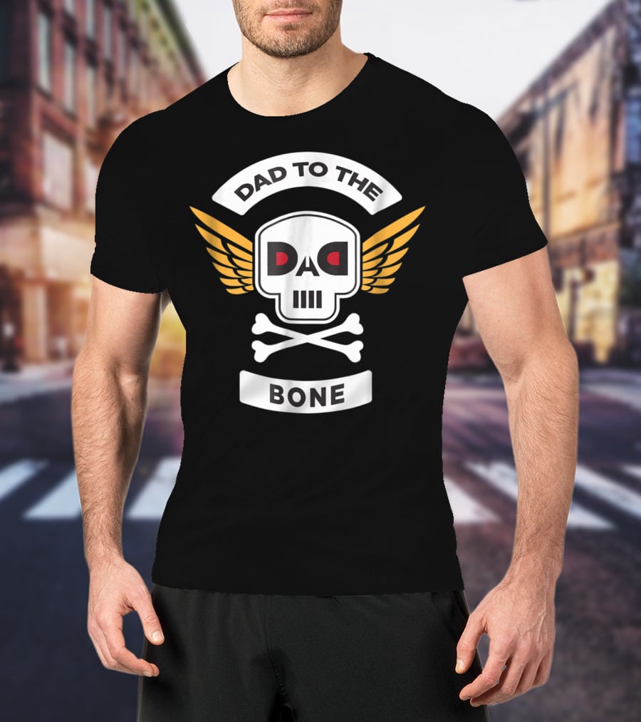 DAD To The Bone Skull Wings Sioux City Rap Merch15 T-Shirt