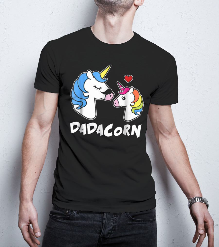 DADACORN Unicorn Dad And Daughter Love 33 T-Shirt