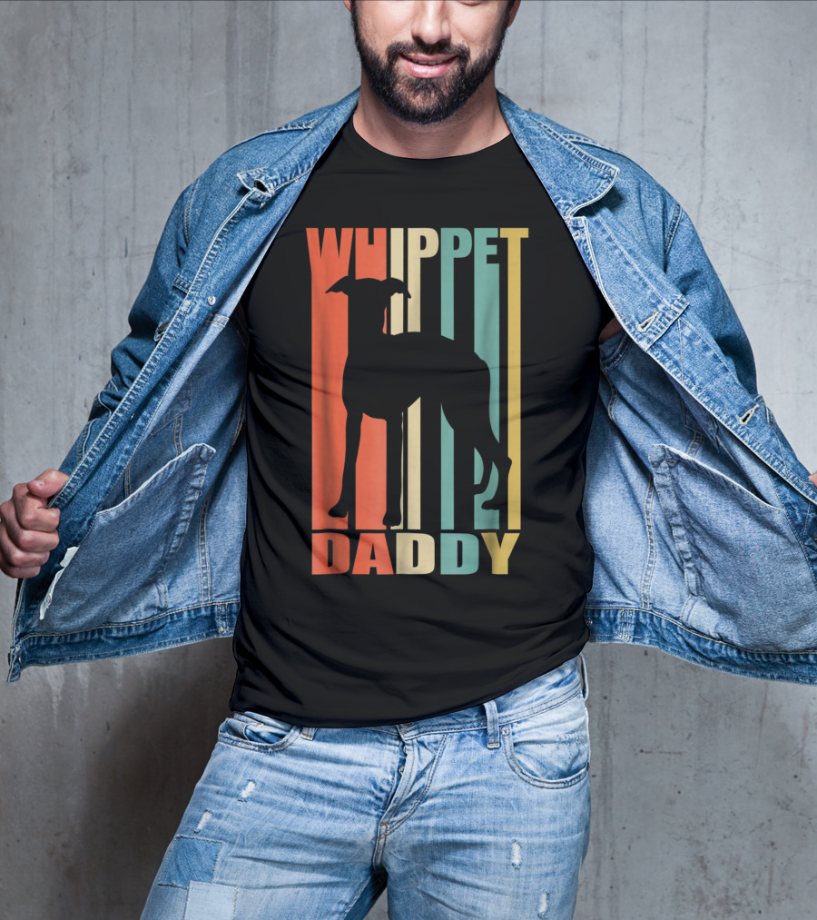 Whippet Daddy Vintage Love Dog56 T-Shirt