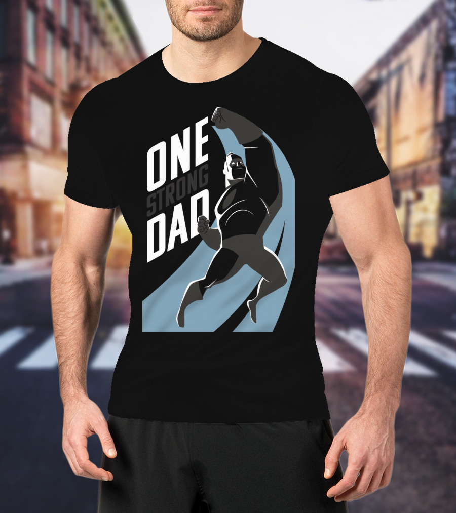 Disney Pixar Incredibles 2 One Strong Dad Iconic Heroic Pose T-Shirt