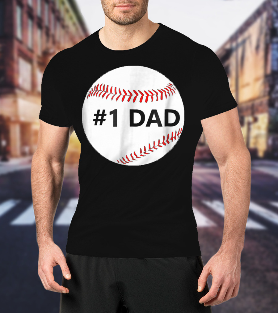 1 Dad Baseball T-Shirt