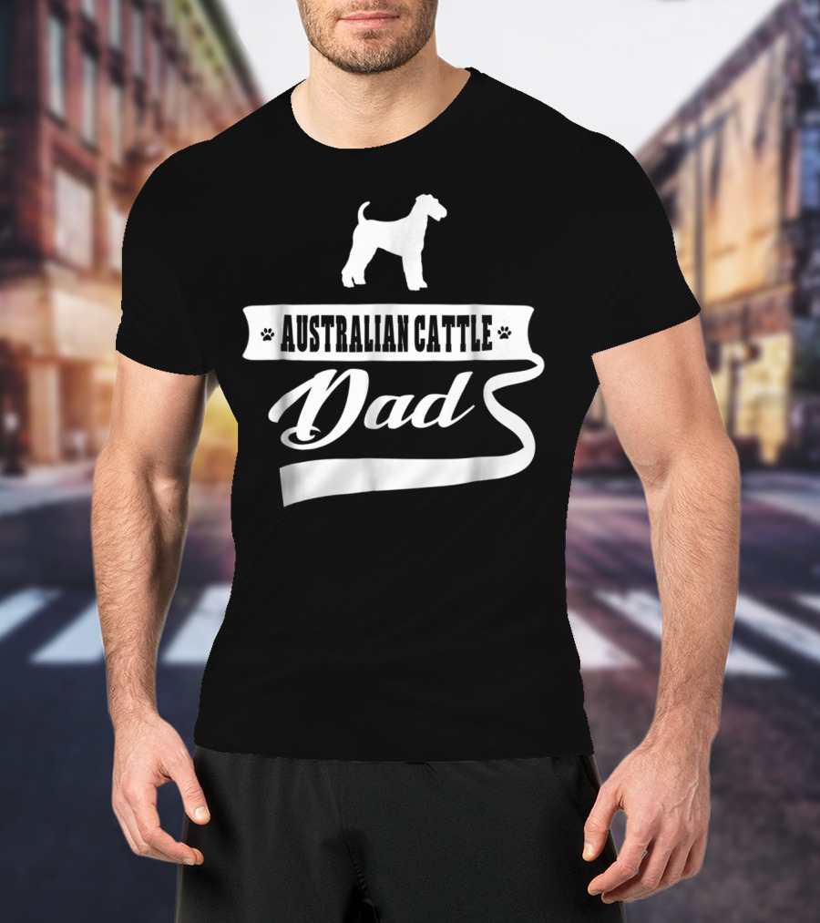 Australian Cattle Dad Dog Mens Animal Dogs T-Shirt