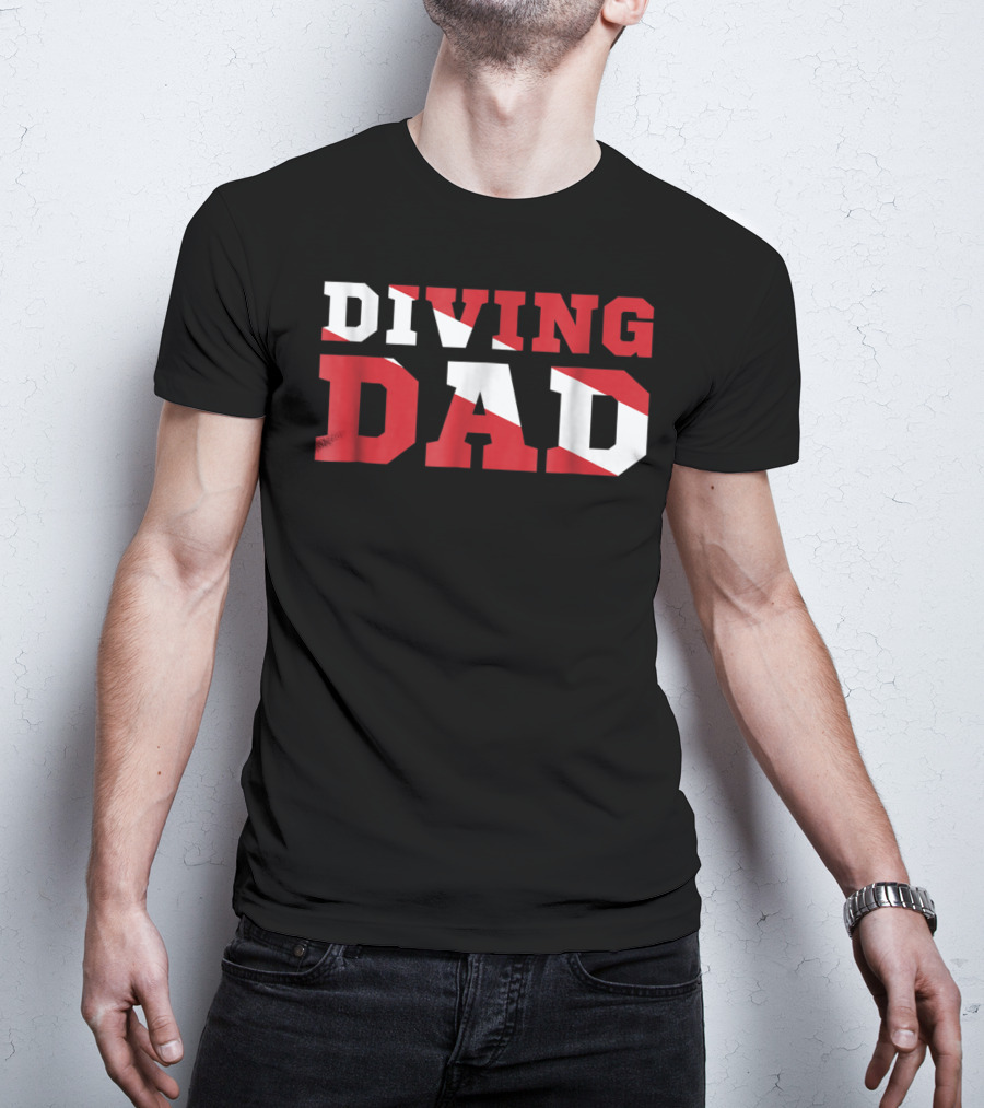 Diving Dad Scuba Flag T-Shirt