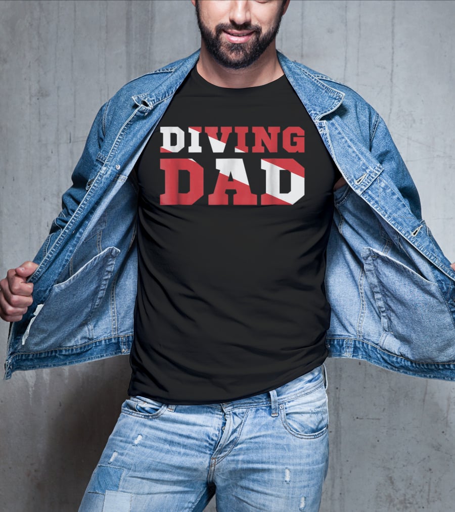Diving Dad Scuba Flag T-Shirt