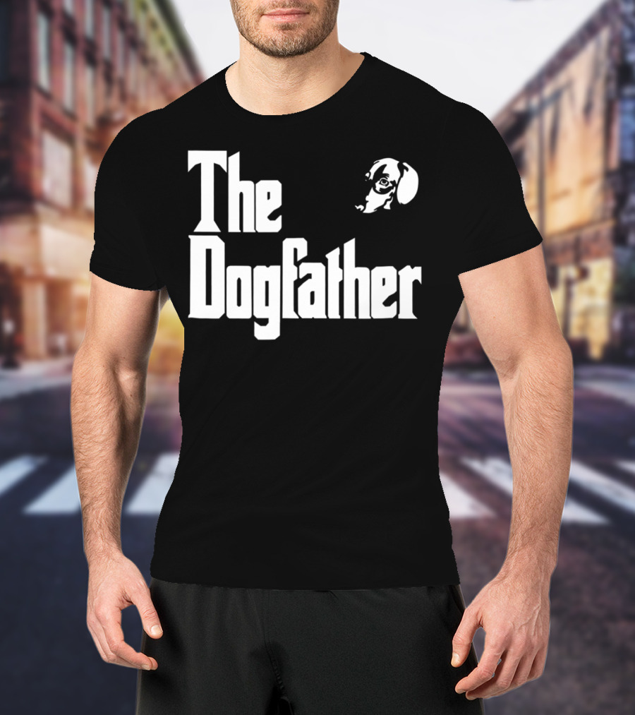 Dachshund Dad The Dogfather Birthday Gift T-Shirt